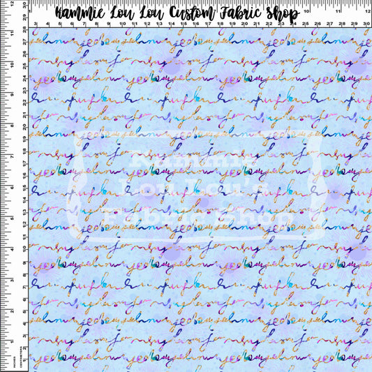 R75 Anneliese Florals - Blue Script