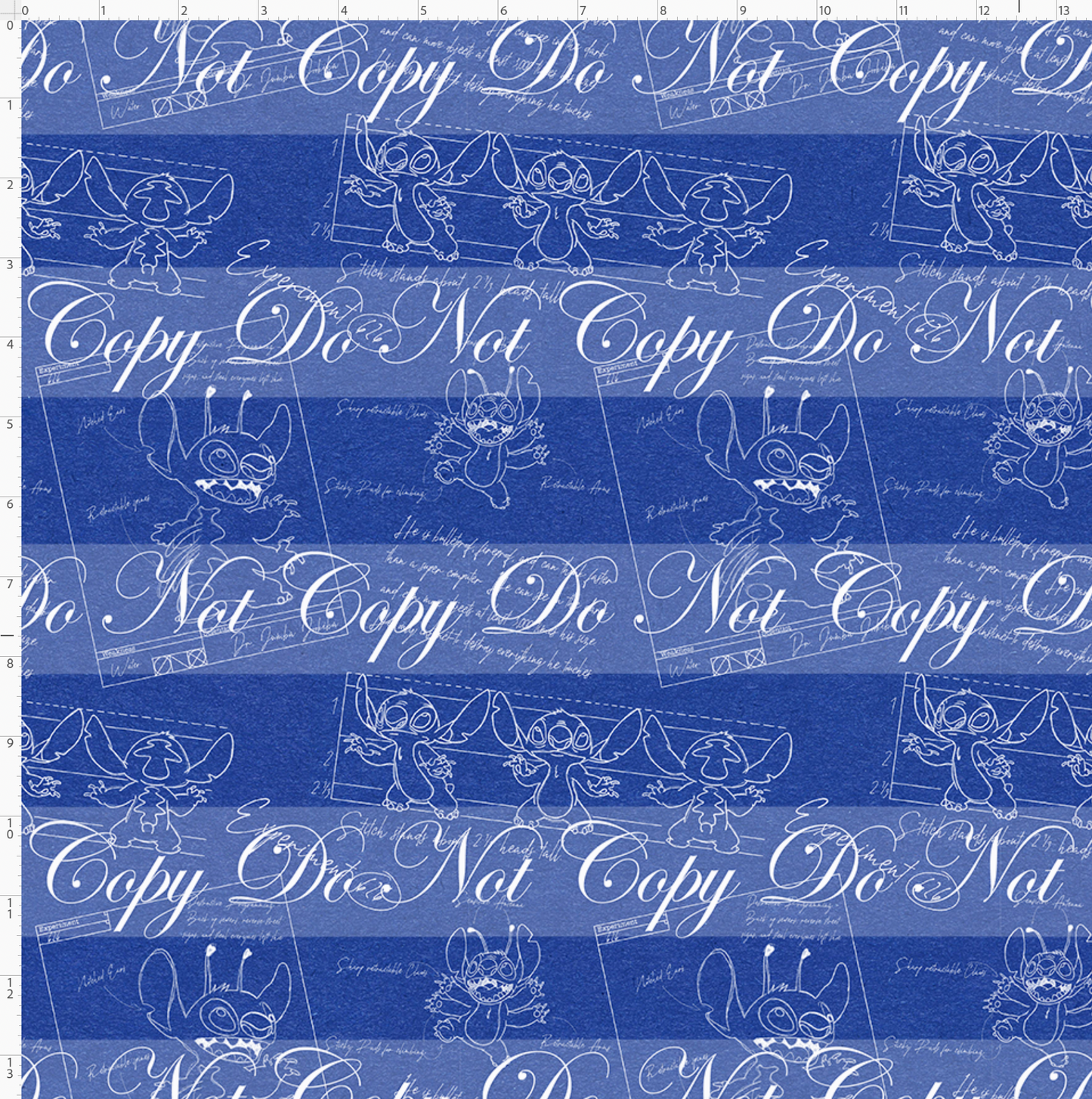 626 Doodle Disasters - Main - White on Heather Royal Blue - regular scale