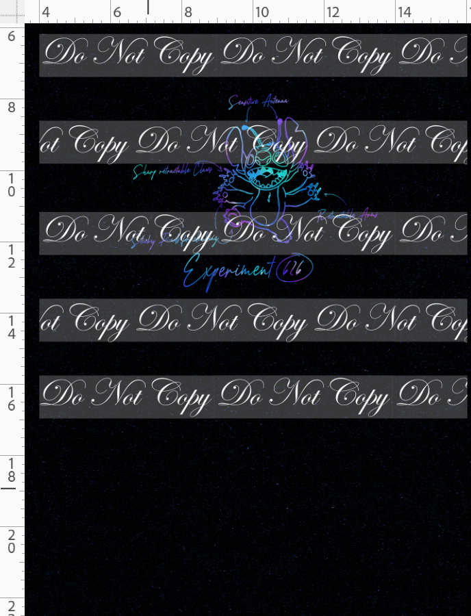 626 Doodle Disasters - Panel - Blue Purple on Black - individual - child