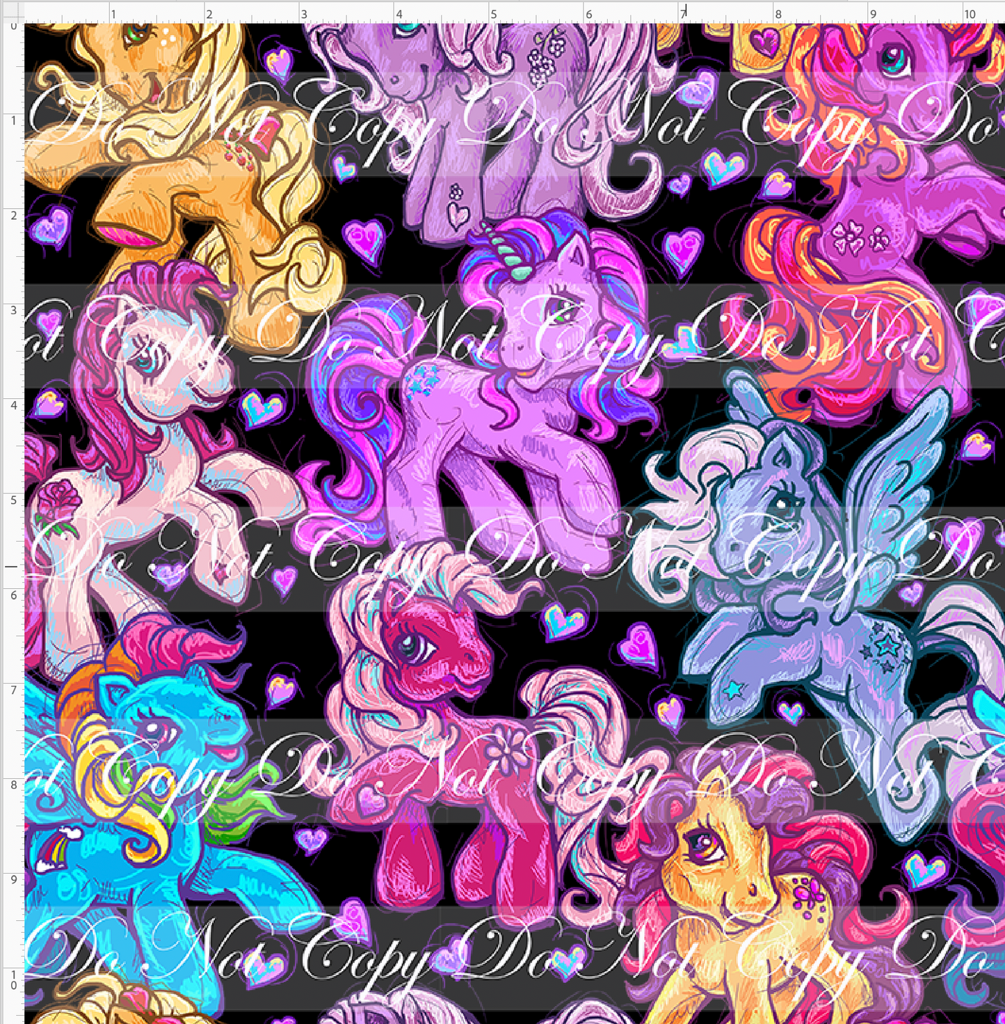 80s throwback - Ponies - Main - Black - Large Scale