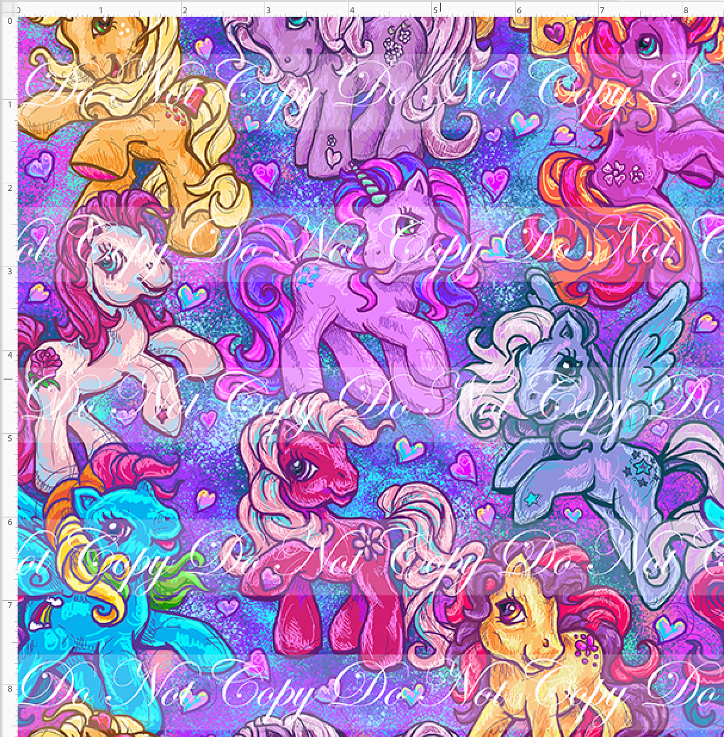 80s throwback - Ponies - Main - Blue - Regular Scale