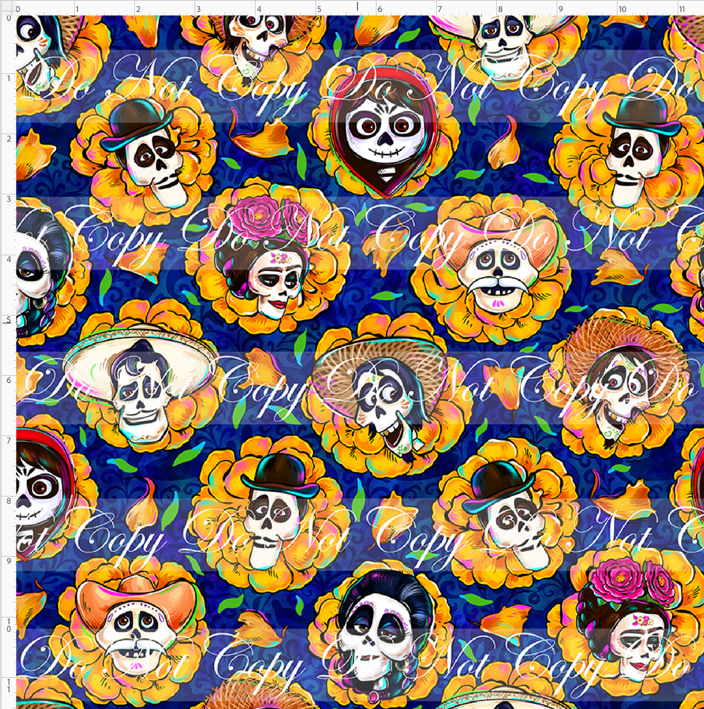 ALways Remembered - Flower faces - Navy - regular scale