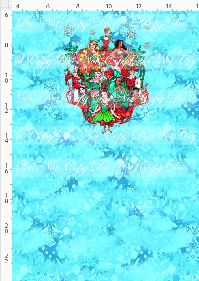 A Princess Christmas Story - panel - blue - princess frame - CHILD