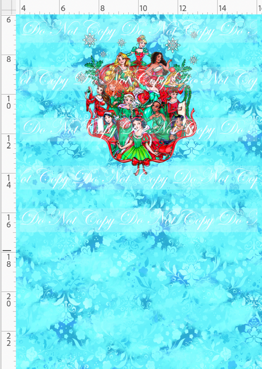 A Princess Christmas Story - panel - blue - princess frame - CHILD