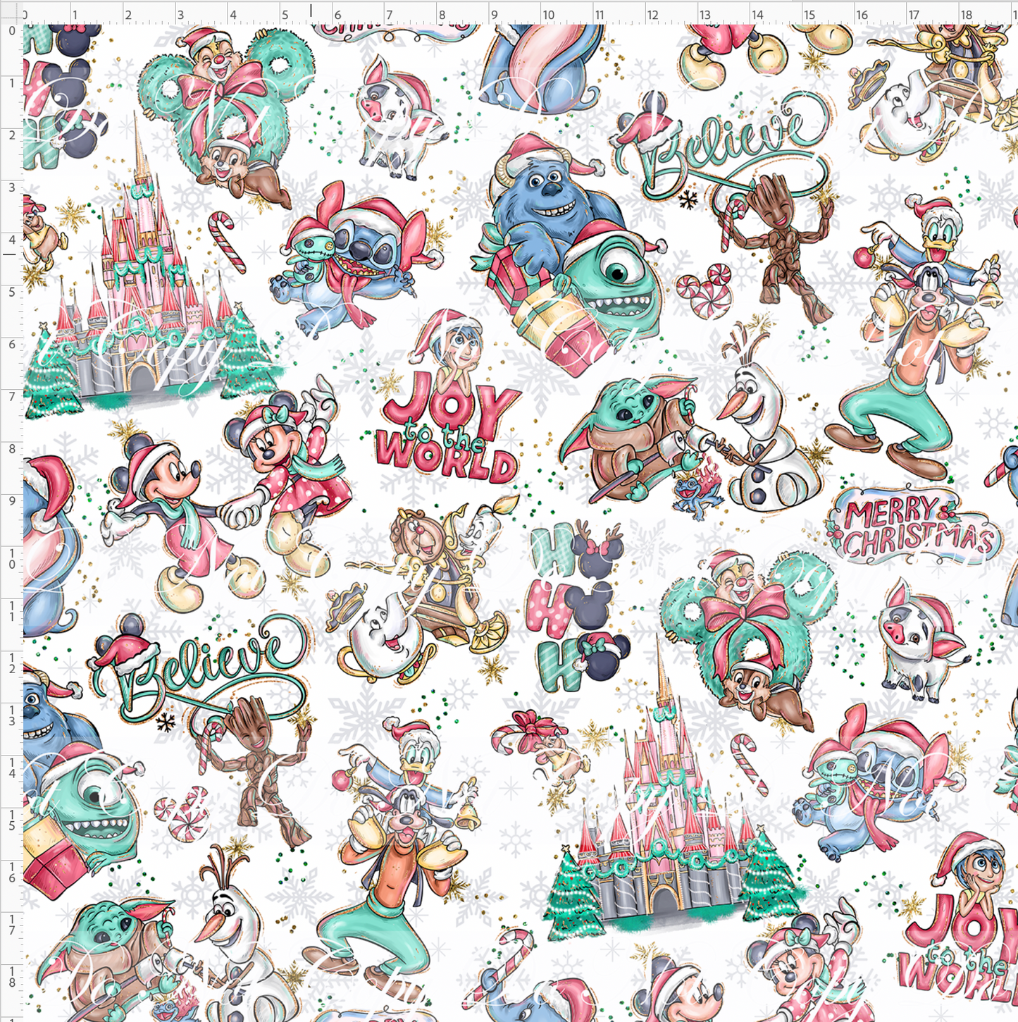 Advent Christmas Collection-Tossed-grey snowflake-large scale