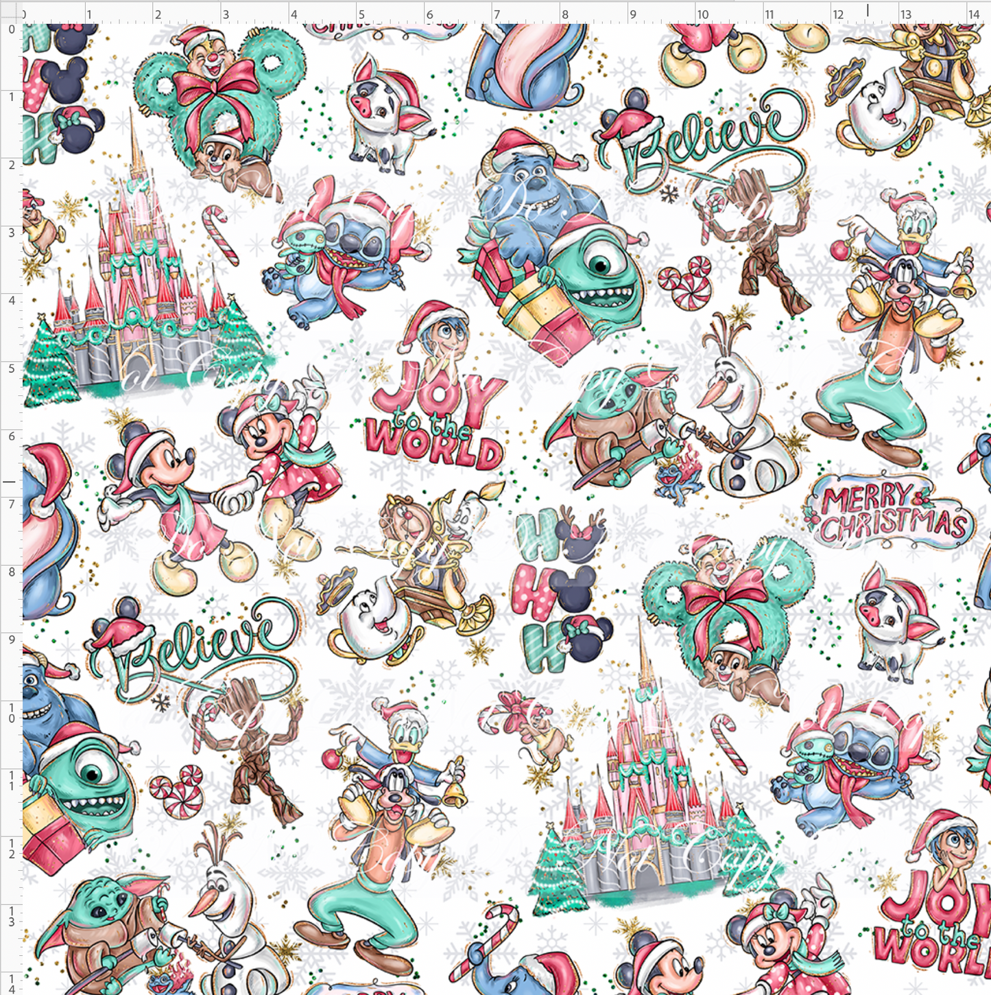 Advent Christmas Collection-Tossed-grey snowflake-regular scale