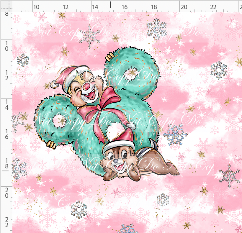 Advent Christmas Collection-panel-pink-chipmunk-adult