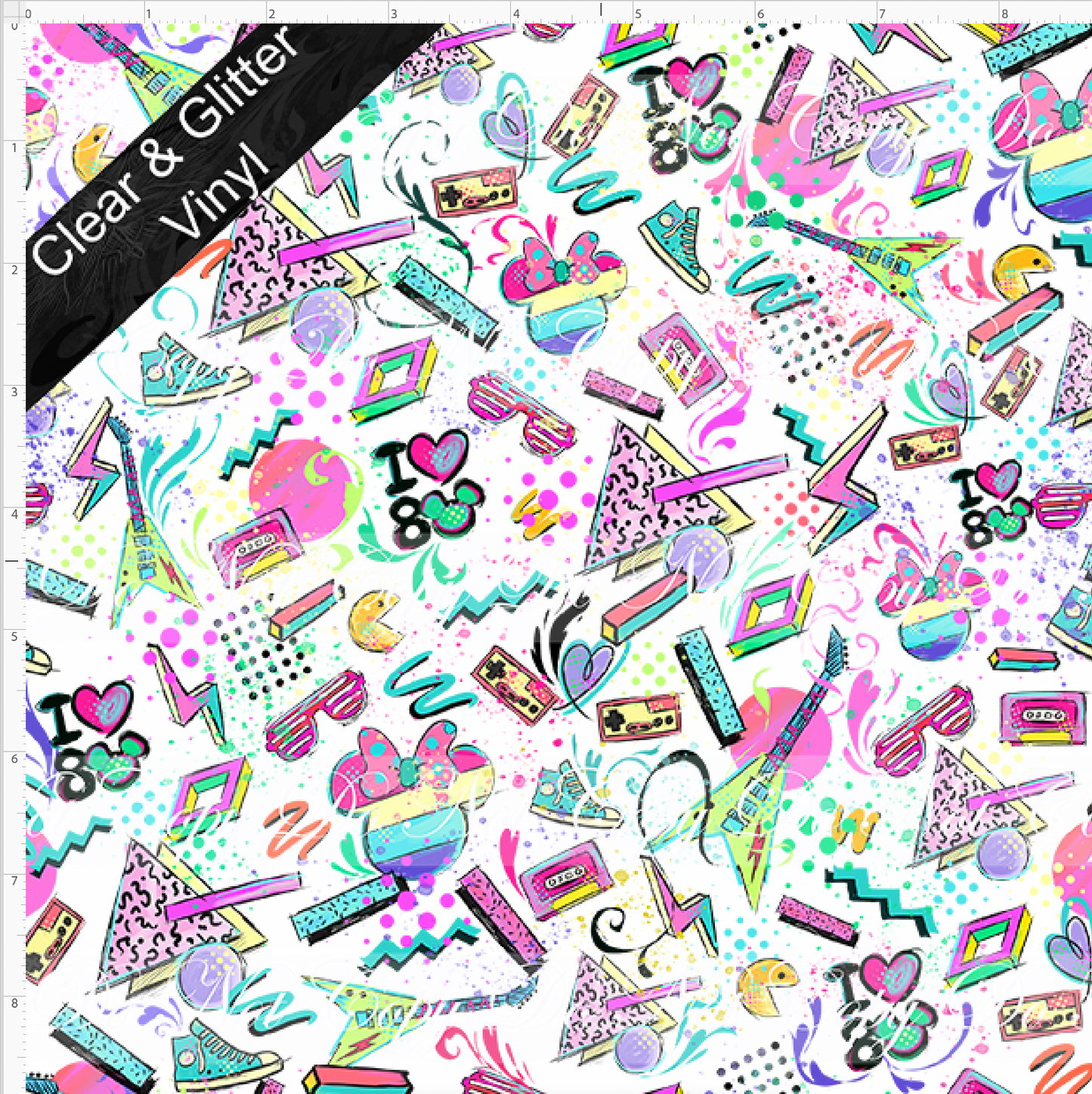 Artistic 80s-Coordinate-CLEAR & GLITTER VINYL