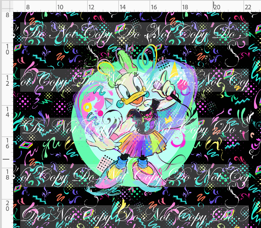 Artistic 80s-Panel-Black-Girl Duck-adult
