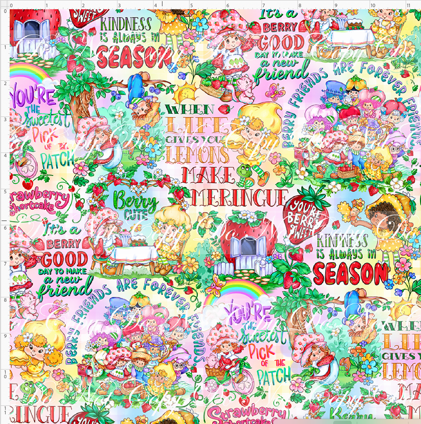 Berry Sweet Days - words - rainbow - regular scale