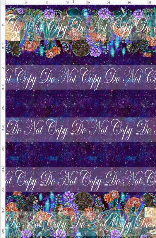 Brave at Heart - Double Border - purple