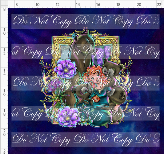 Brave at Heart - panel - navy - frame - ADULT