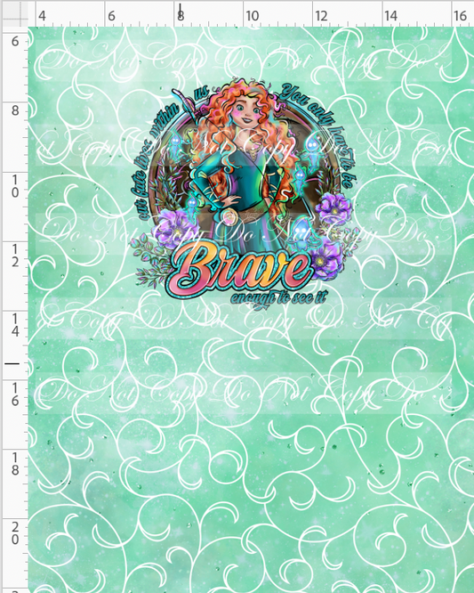 Brave at Heart - panel - sea foam- words - CHILD