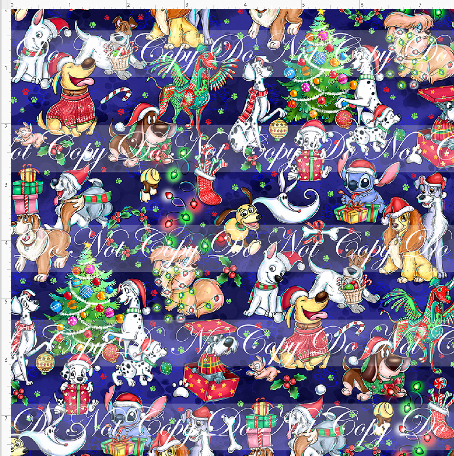 Christmas Dogs - Main - Navy - SMALL SCALE