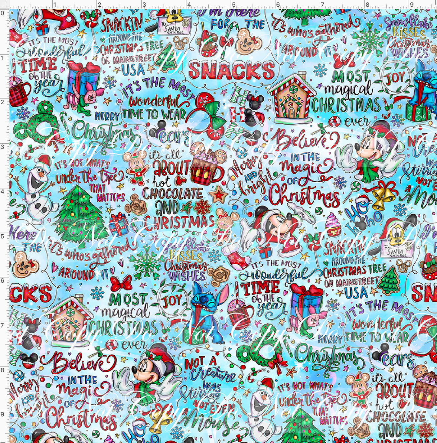 Christmas Mouse Favorite Doodles-Main-Blue-Mini Scale