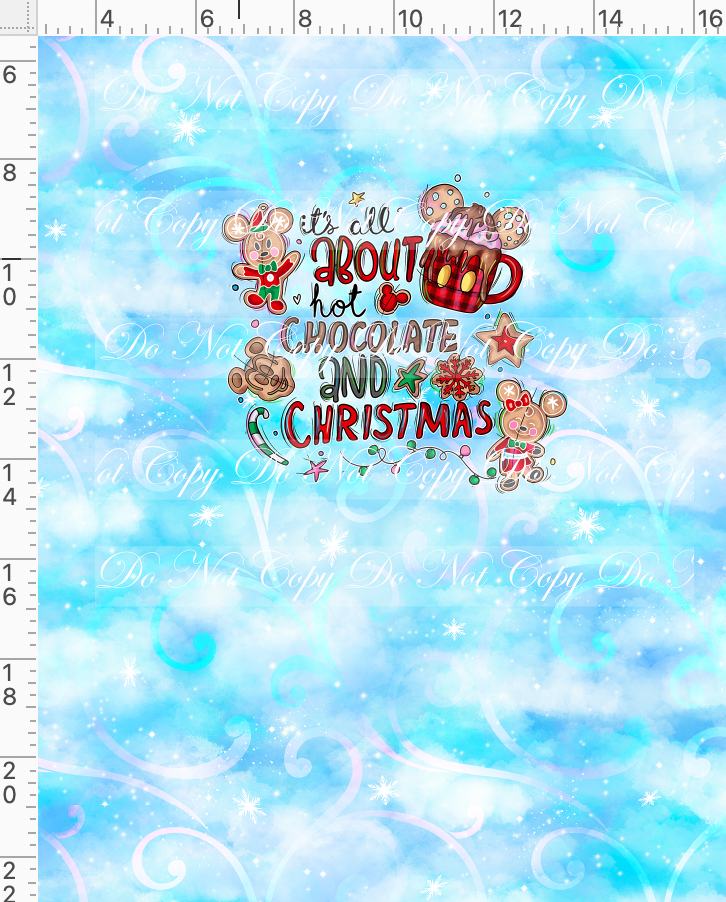 Christmas Mouse Favorite Doodles-Panel-Blue-Hot Cocoa-child