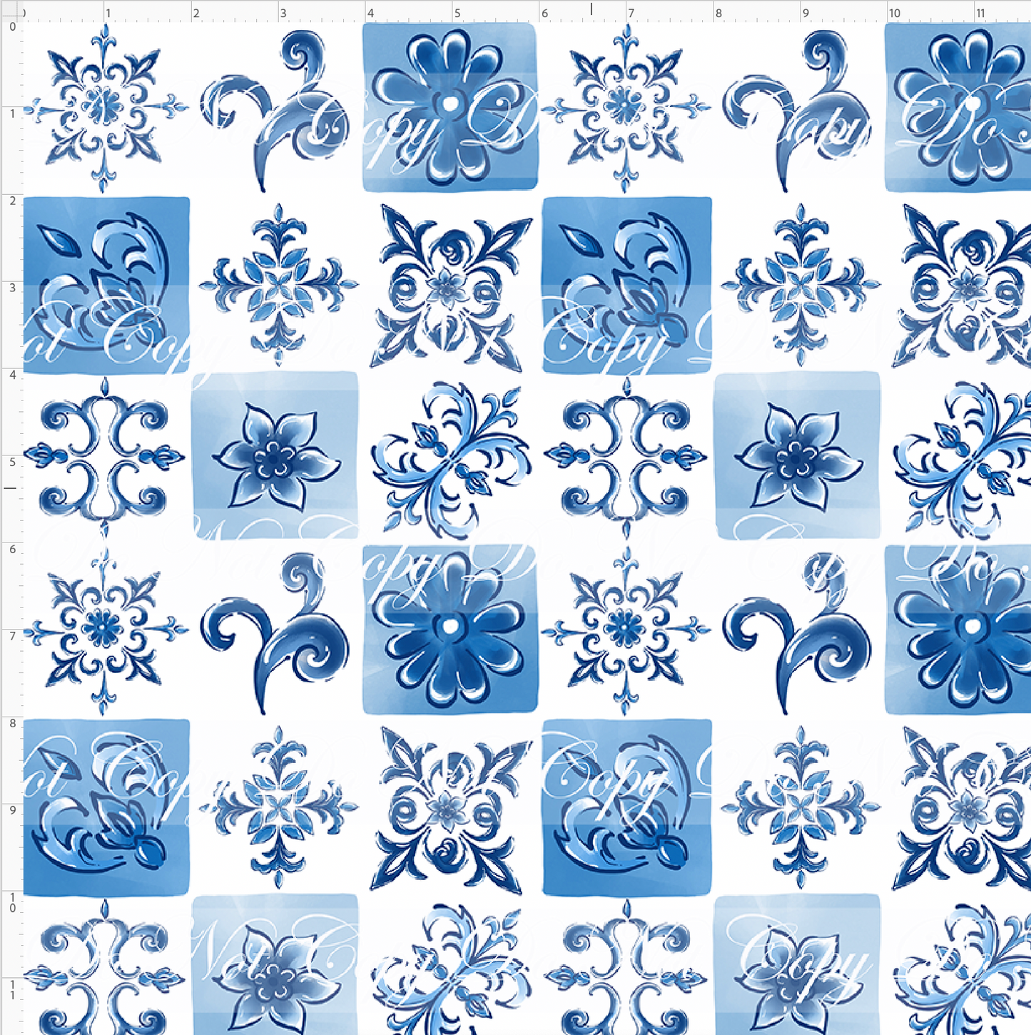 Citrus Sol - Blue Tiles - Regular Scale