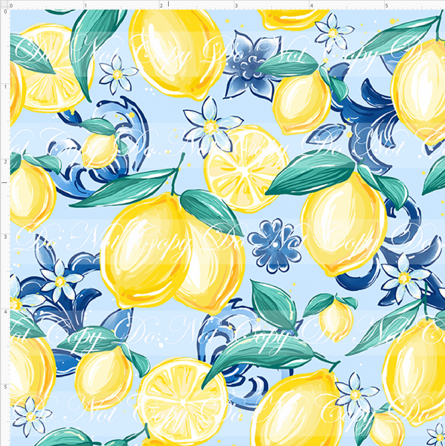 Citrus Sol - Light Blue Lemons - Small Scale