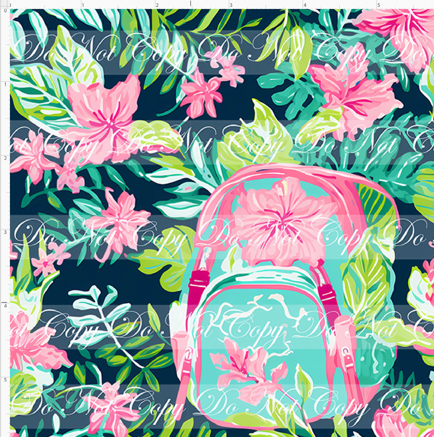 Classroom Chic - Navy Tropical Backpack