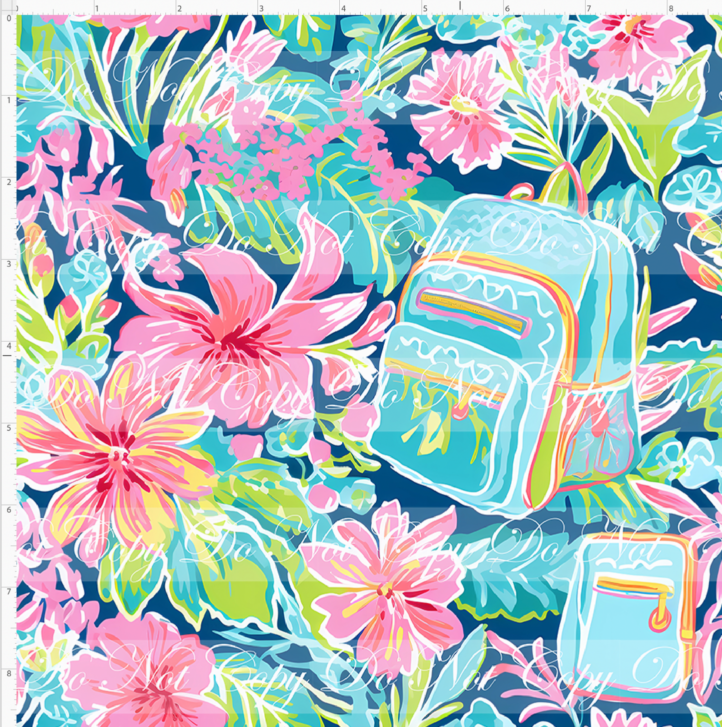 Classroom Chic - Tropical Backpack Navy