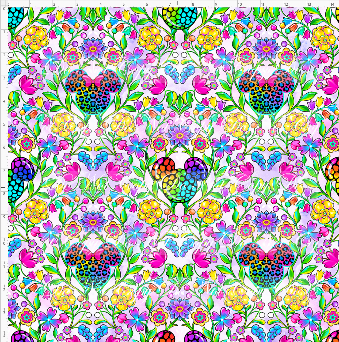 Colorful Kingdom - Paisley with mouse head - Pastel - REGULAR SCALE