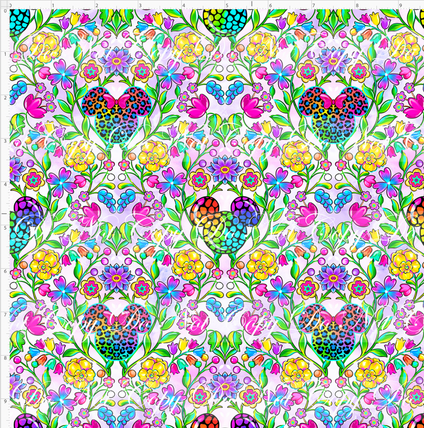 Colorful Kingdom - Paisley with mouse head - Pastel - SMALL SCALE