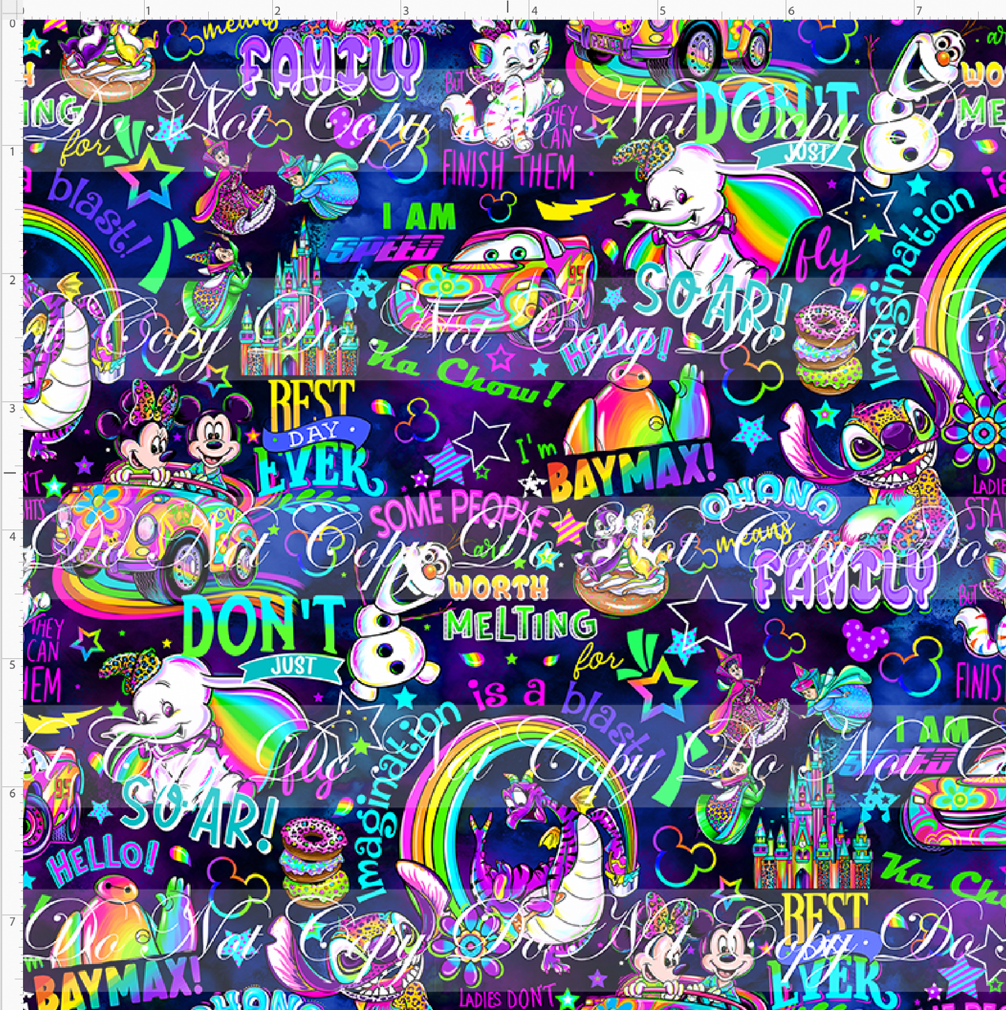 Colorful Kingdom - Words - Navy - SMALL SCALE