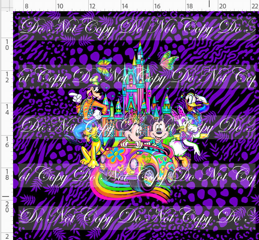 Colorful Kingdom - panel - purple leopard - everyone - ADULT