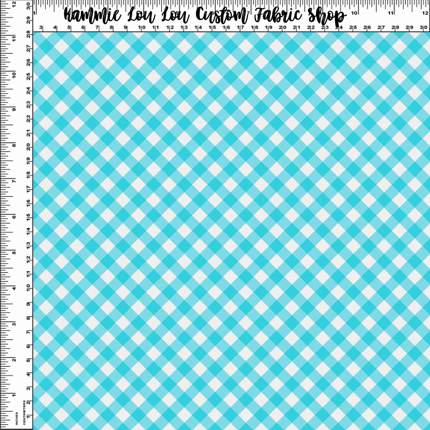 Country Roads - Gingham Aqua