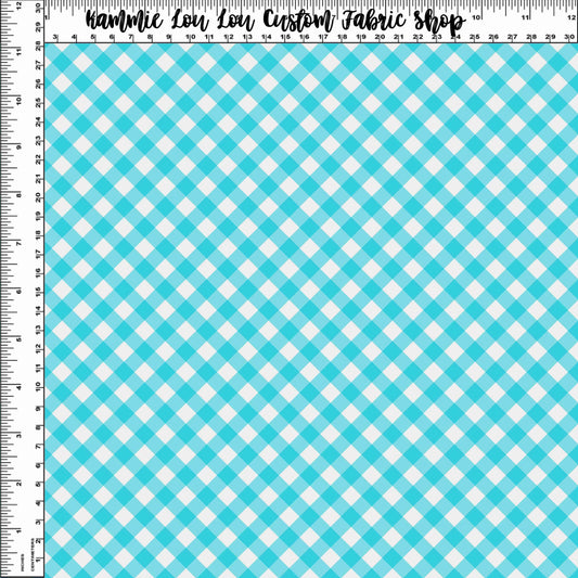 Country Roads - Gingham Aqua