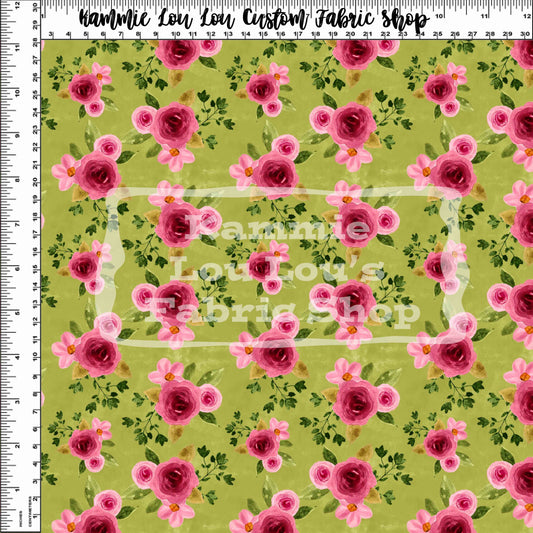 Country Roads - Green Floral