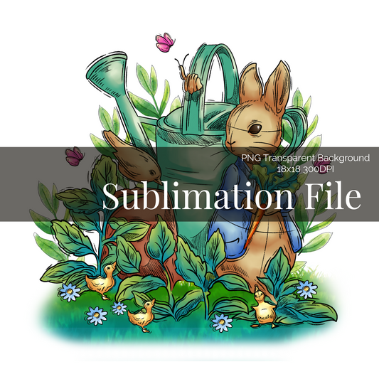Curious Rabbit - Sublimation File PNG - Digital Download
