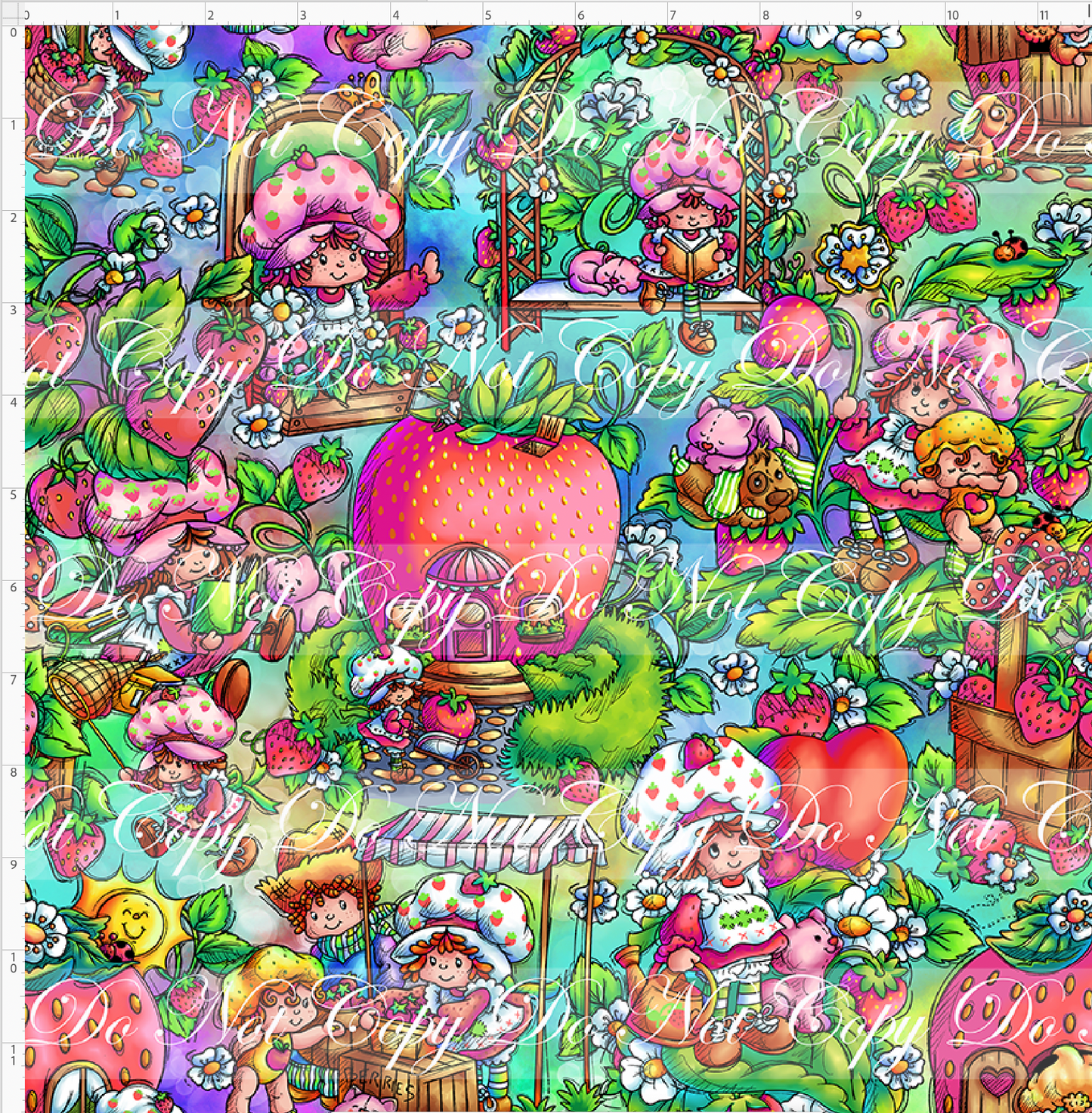 Down in the Strawberry Patch - Main Design - REGULAR SCALE - Multi
