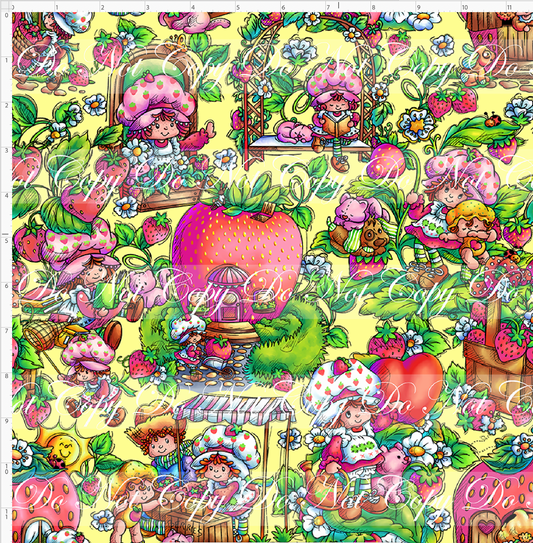 Down in the Strawberry Patch - Main Design - REGULAR SCALE - Yellow