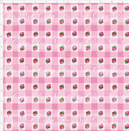 Down in the Strawberry Patch - Strawberry Plaid Coordinate
