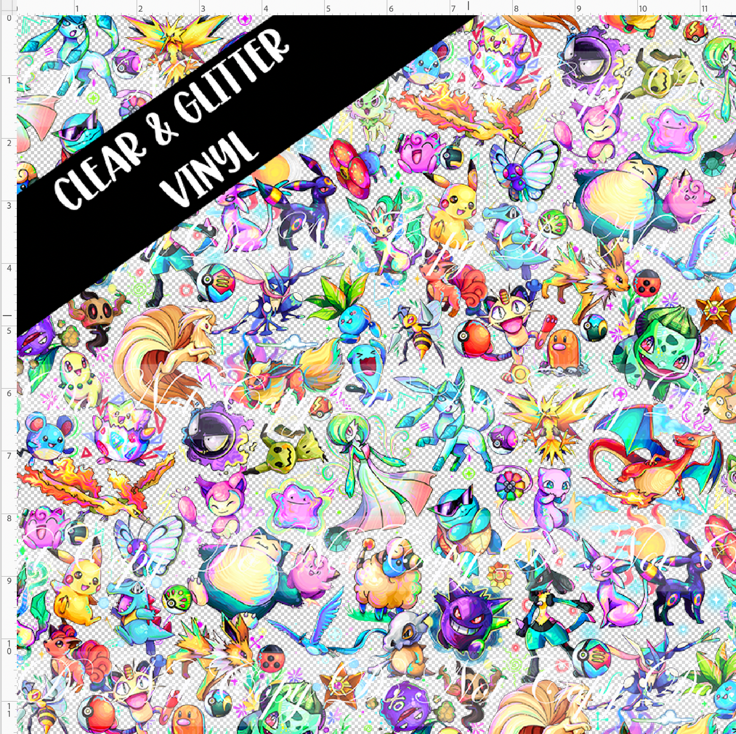 Elemental Critters - Main - CLEAR & GLITTER VINYL - small scale