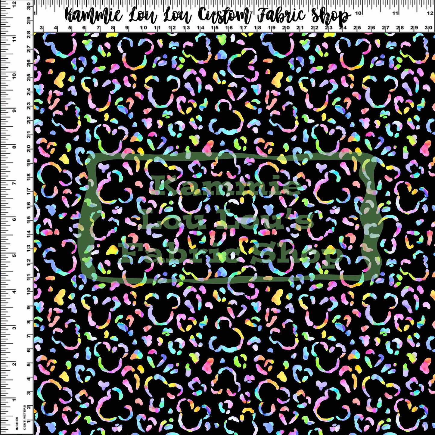 Endless Essentials - Wild Silhouettes - Black with Rainbow - Small Scale