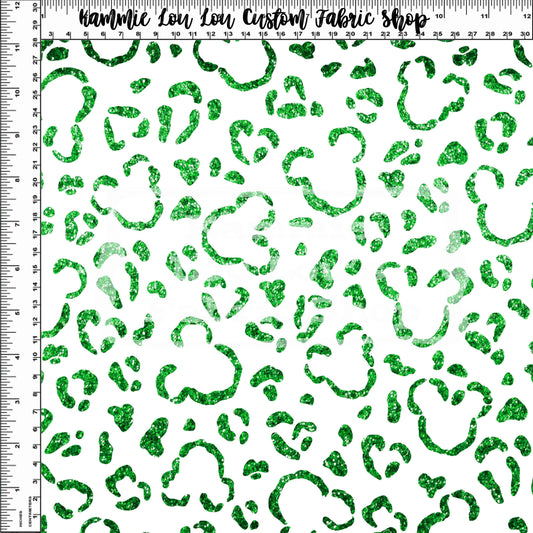 Endless Essentials - Wild Silhouettes - Green Glitter on White - Regular Scale