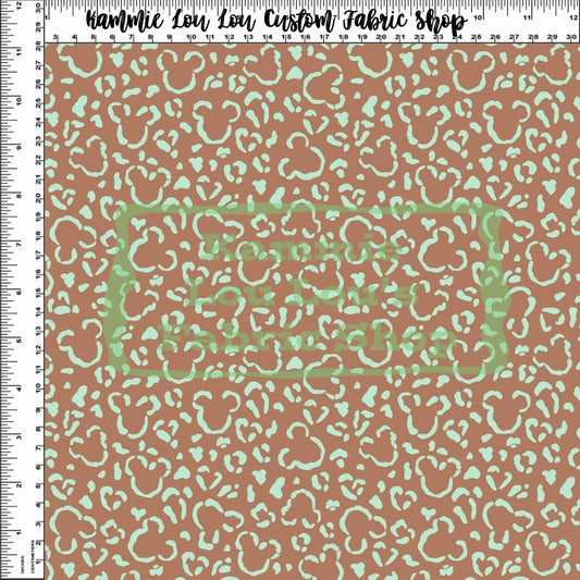 Endless Essentials - Wild Silhouettes - Mint on Brown - Small Scale