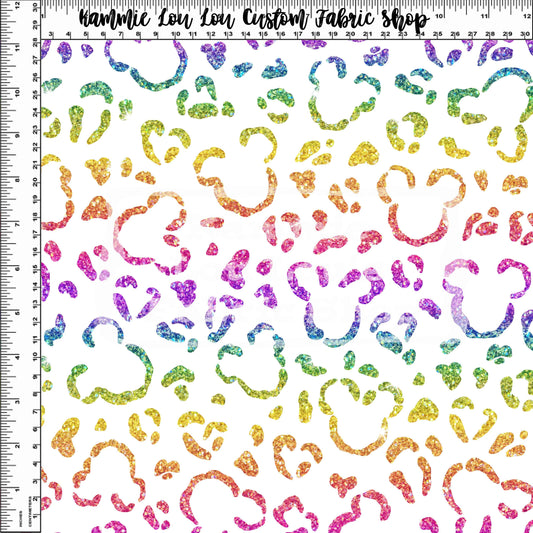 Endless Essentials - Wild Silhouettes - Rainbow Glitter on White - Regular Scale