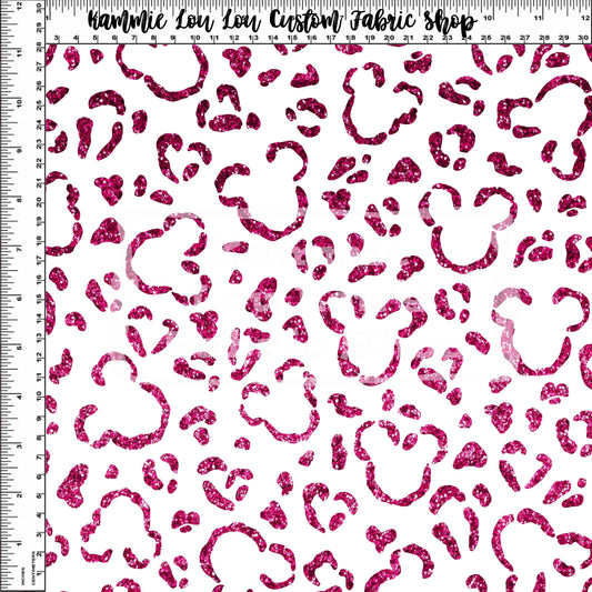 Endless Essentials - Wild Silhouettes - Raspberry Glitter on White - Regular Scale