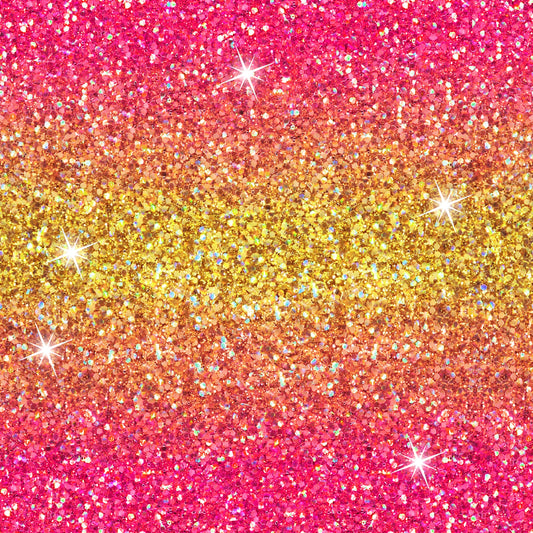 Endless Essentials: Kammieland Glitters - Hot Pink Fiesta Yellow Ombre