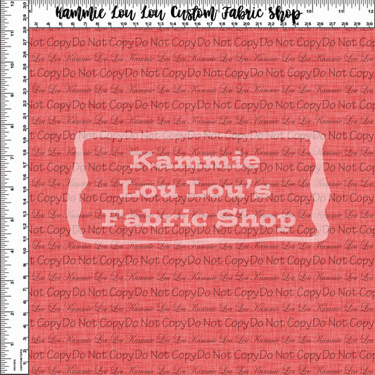 Endless Essentials - Faux Linen - Coral Red