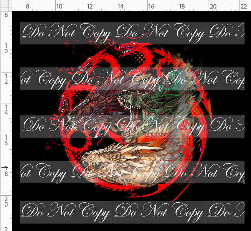 Fire and Blood-Panel-3 dragons-black-adult