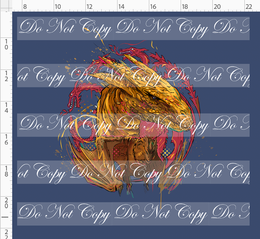 Fire and Blood-Panel-Gold Dragon-blue-adult