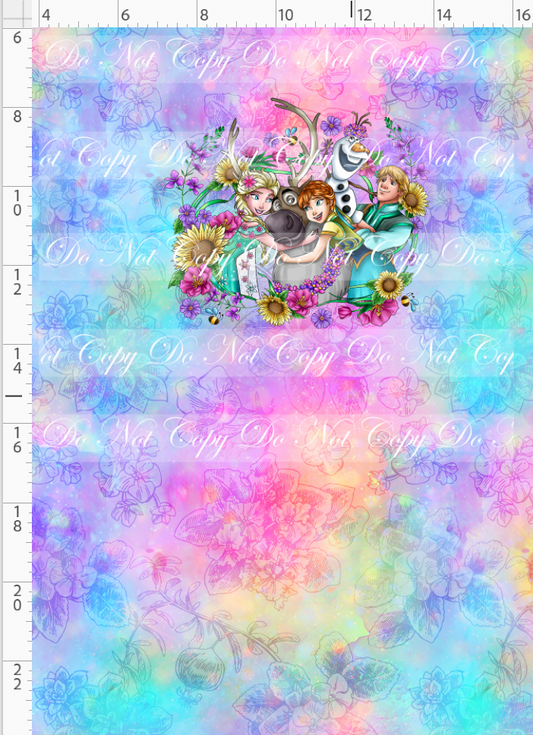 Forever Frozen - panel - colorful flowers - group hug - CHILD