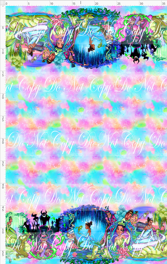Frogs & Fireflies-Double Border-pink