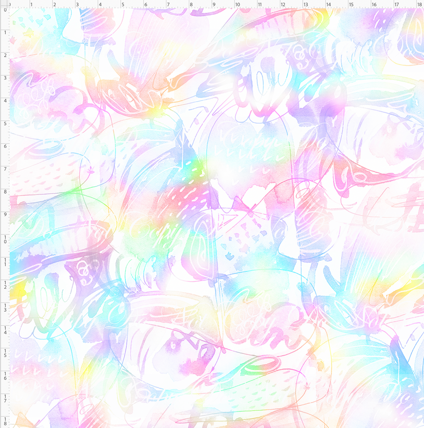 Ghibili Doodles - background - rainbow
