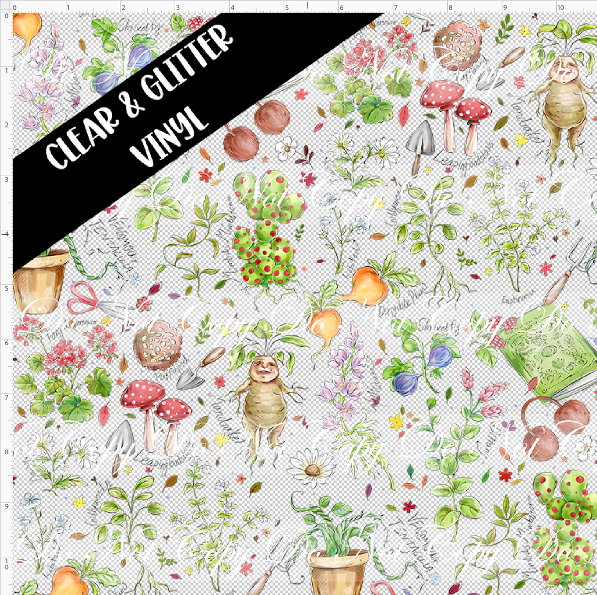 HP Magic-Herbology-Small Scale- CLEAR & GLITTER VINYL