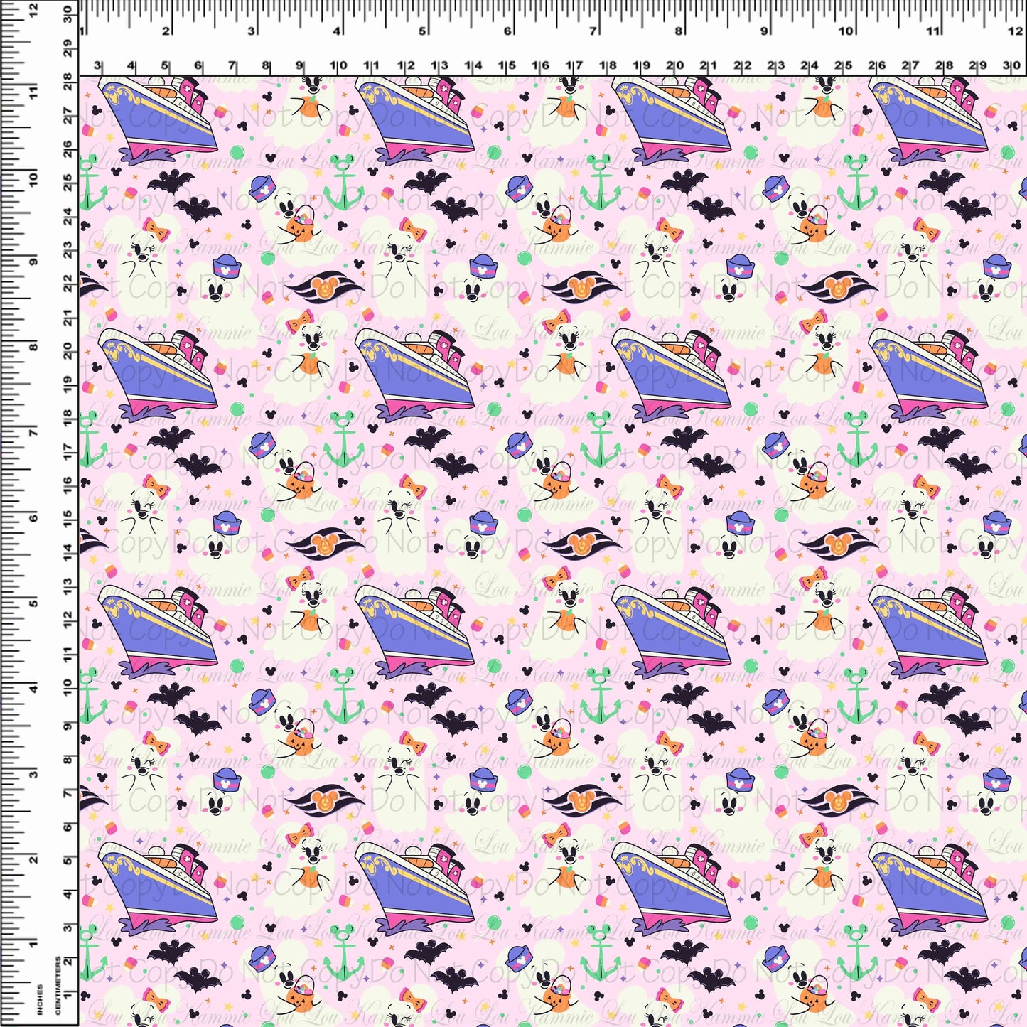 Halloween Cruise - Main Toss - Pink - Small Scale